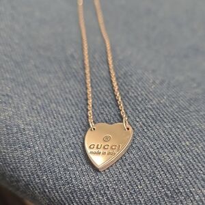Gucci Silver Heart Necklace